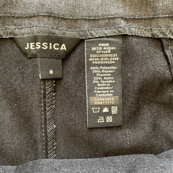 Vintage Women's Skirt by Jessica - Size 8 - Gray - Picture 8 of 10